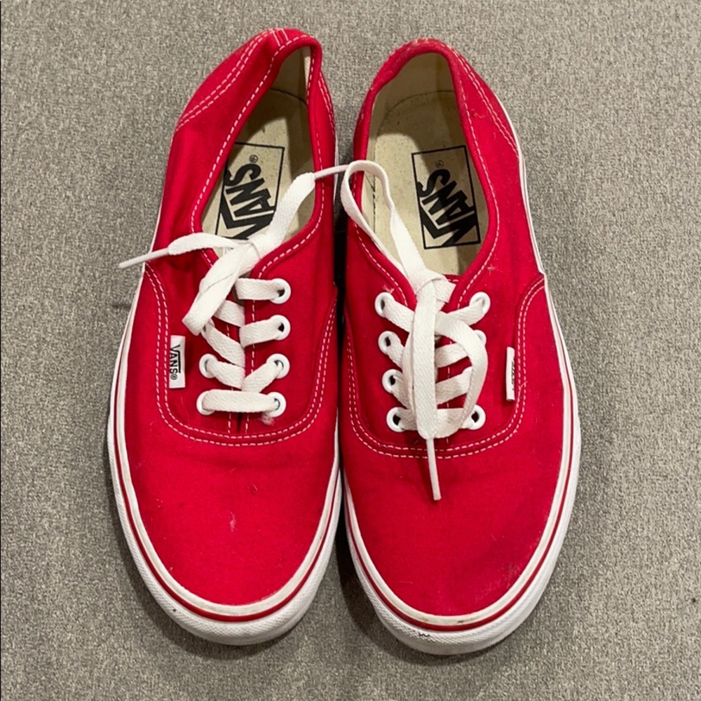Women’s Red Authentic Vans